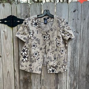 EAST 5TH Floral Short Sleeve Jacket Blazer size XL